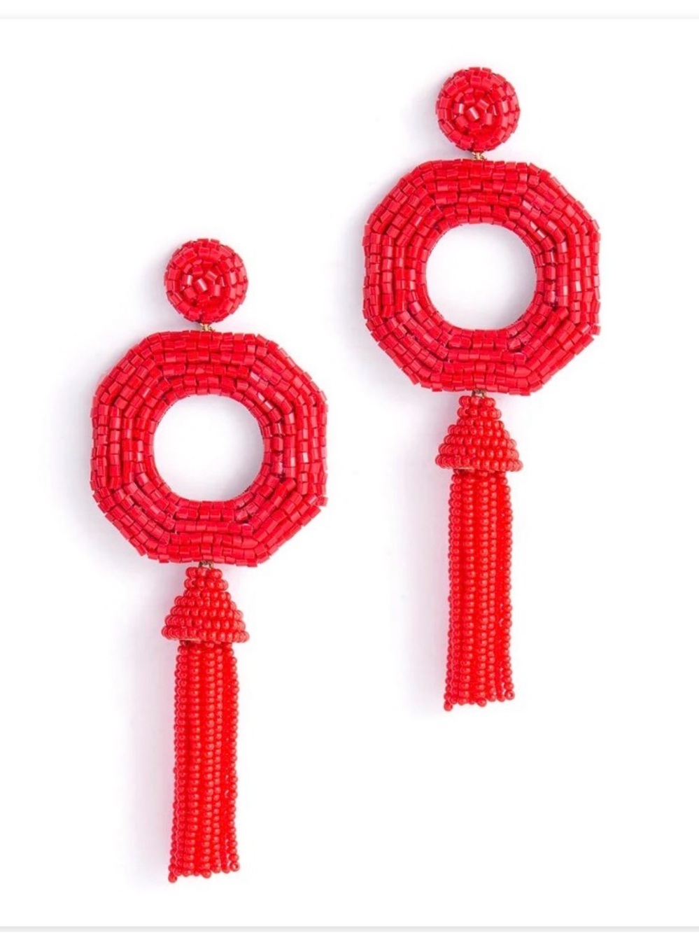 Deepa Gurnani Isha Earrings in Red NWOT $60 Retail